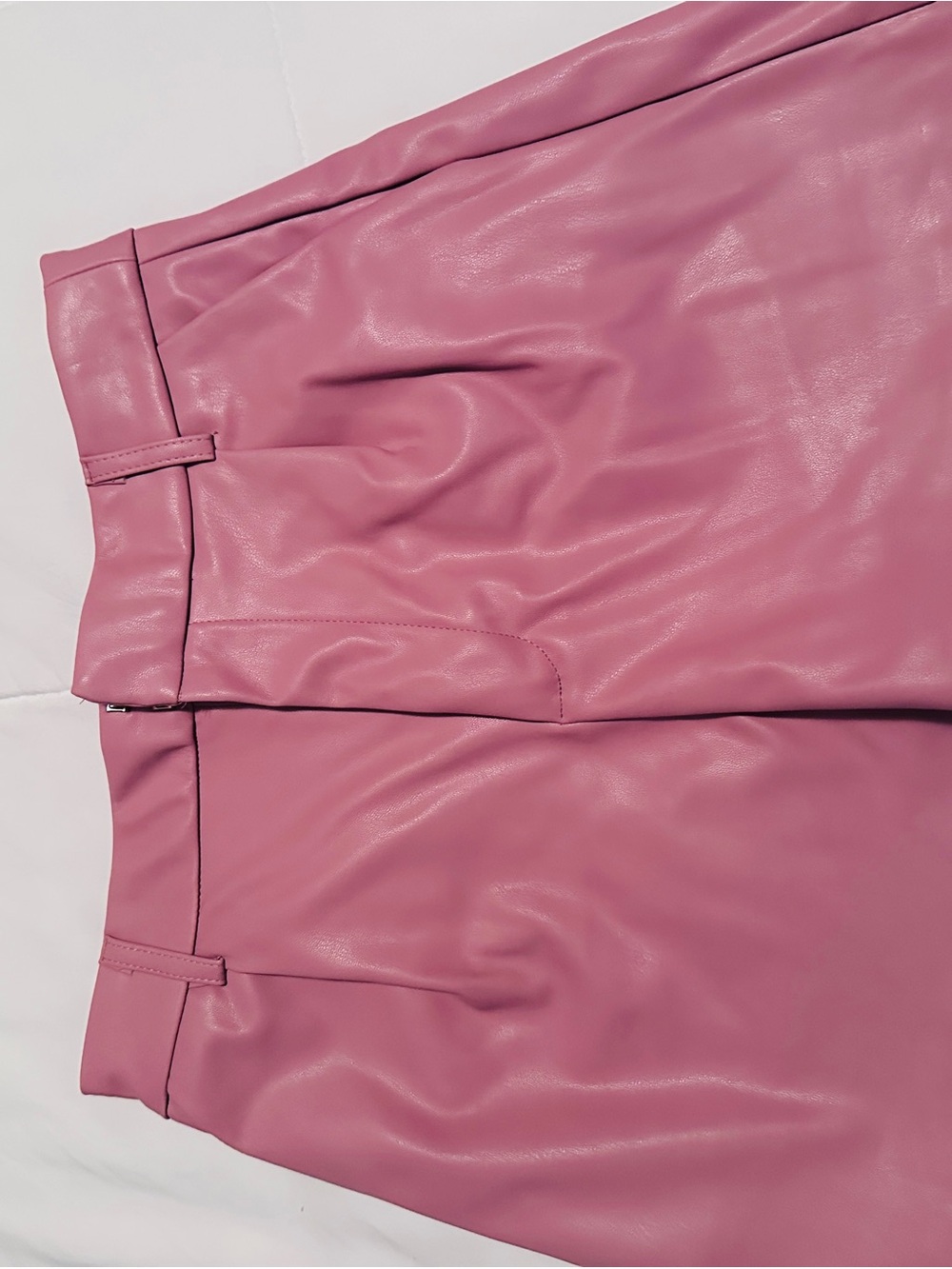 Love Tree Pink Faux Leather Mini Skirt